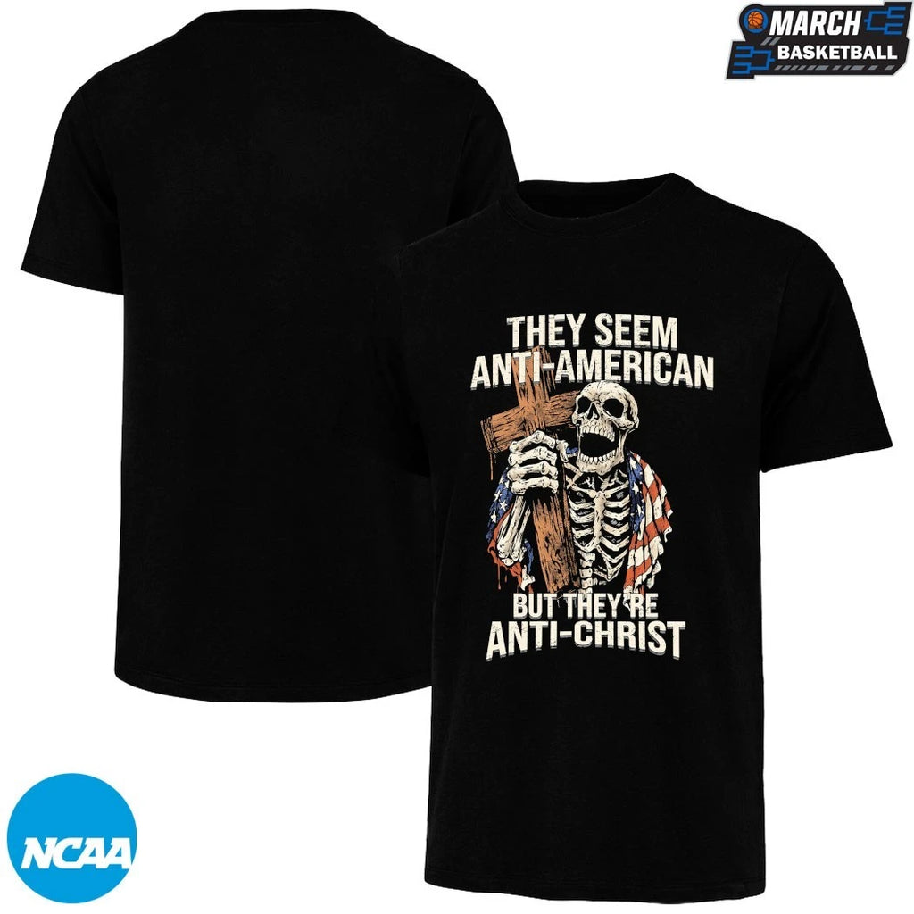 Tom MacDonald They Seem Anti American But They’re Anti Christ Skeleton T-shirts