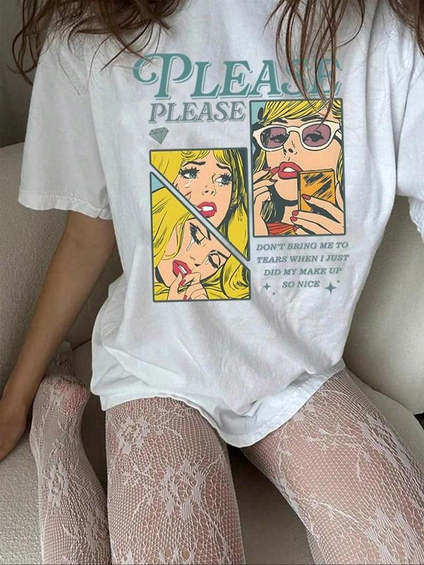 Tomato Print Loose T-Shirt in Casual Y2K Style, Retro Comfort with Cartoon Design, Unique Street Fashion for Summer style...