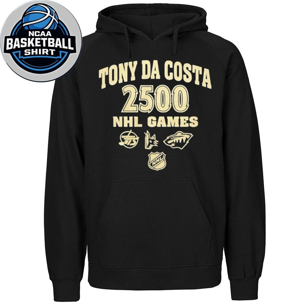 Tony Da Costa marks his 2500th NHL game Logo Shirt