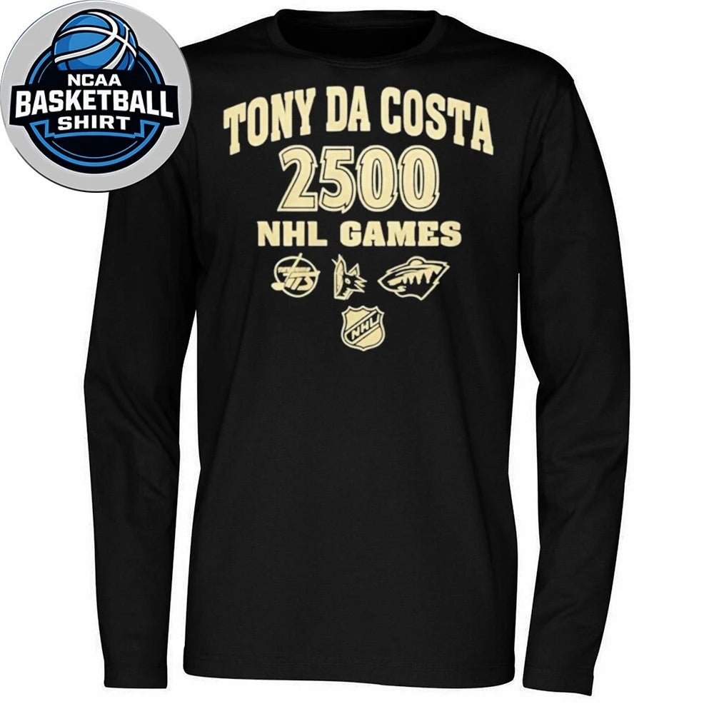 Tony Da Costa marks his 2500th NHL game Logo Shirt