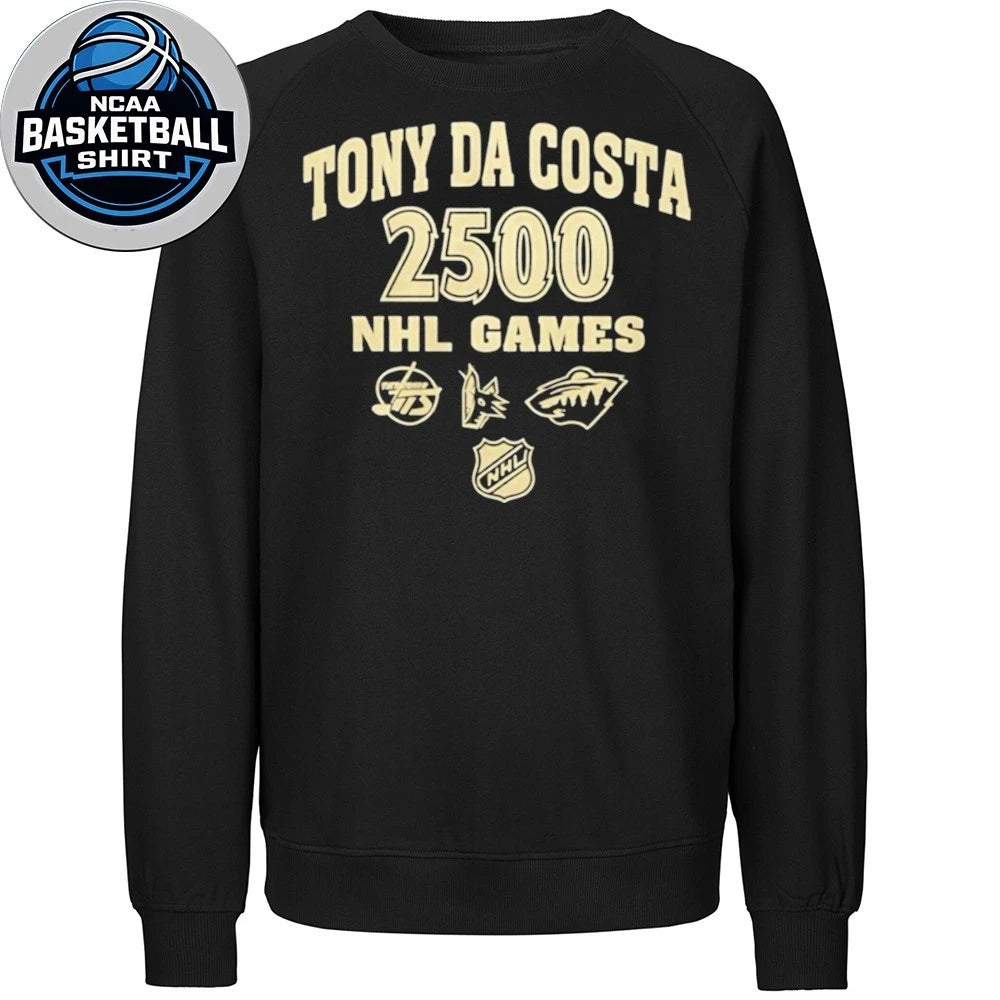 Tony Da Costa marks his 2500th NHL game Logo Shirt