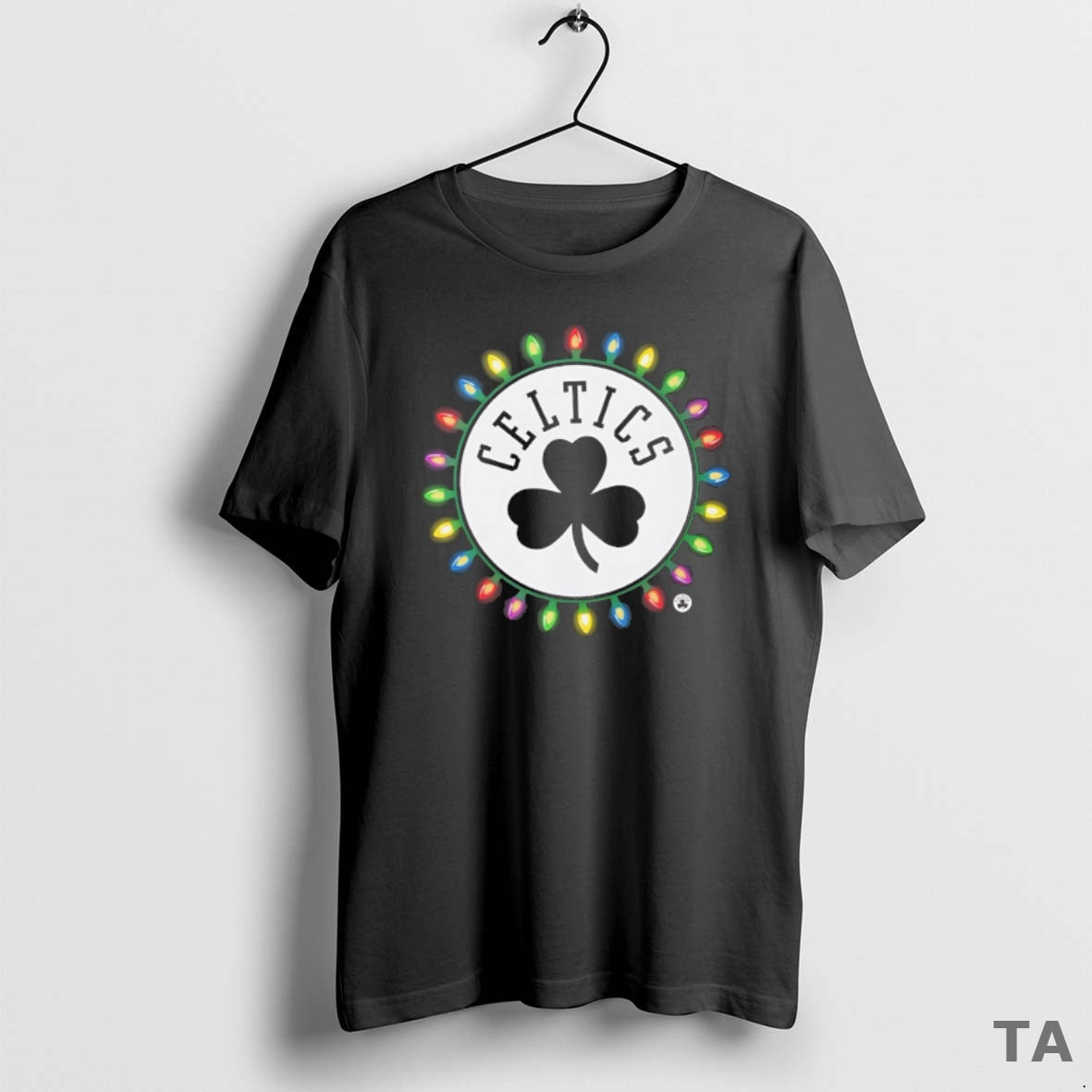 Top Boston Celtics Logo Lights Merry Christmas T Shirt Sweater Hoodie, Sweatshirt | HypeCrazeTee.com