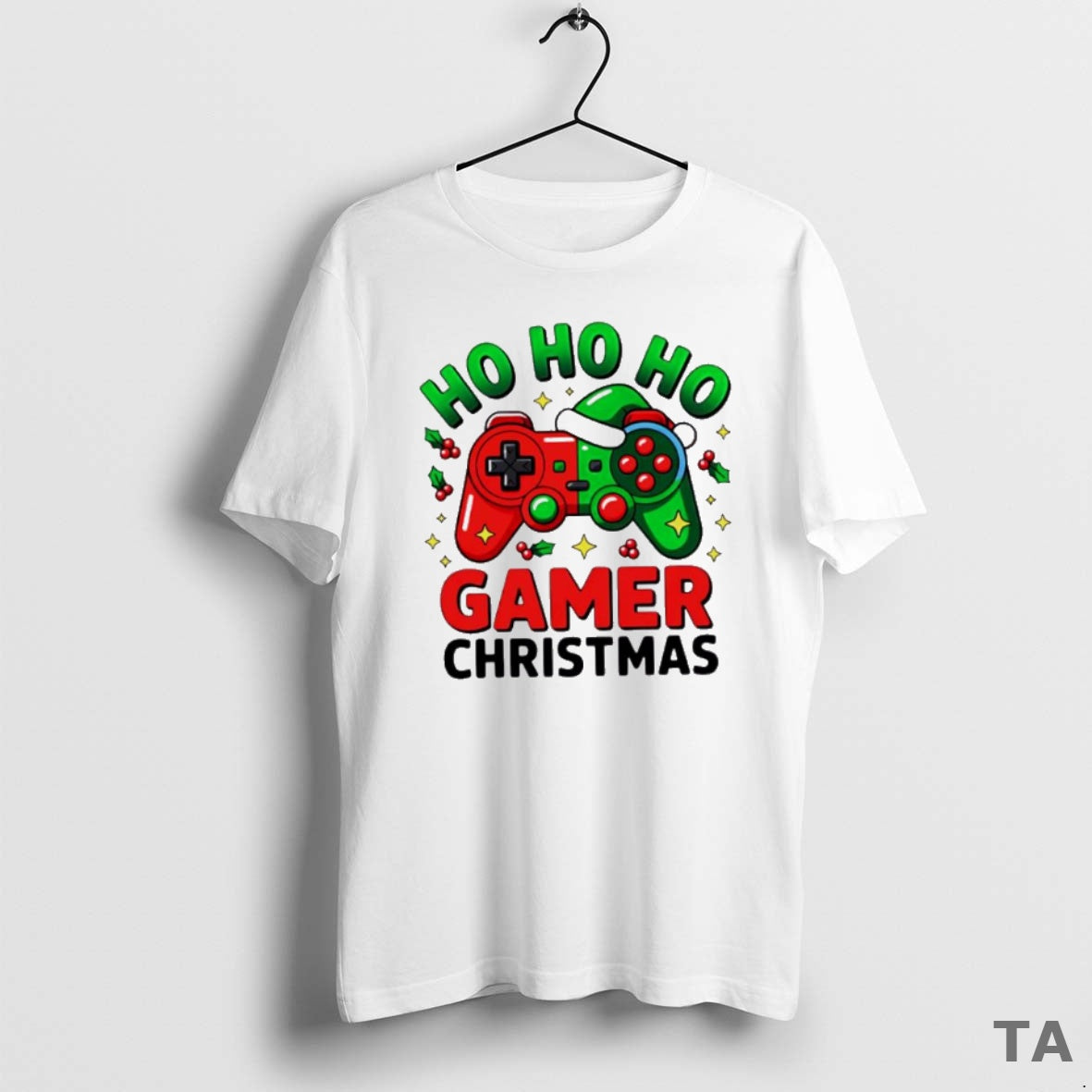 Top Ho Ho Ho Gamer Christmas T Shirt Sweater Hoodie, Sweatshirt | HypeCrazeTee.com