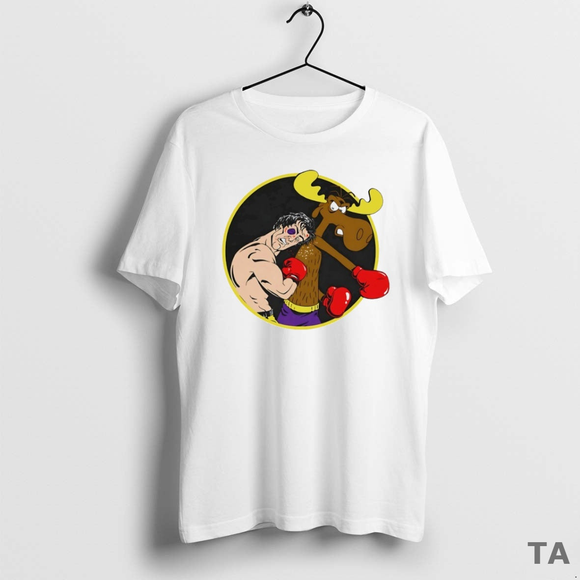 Top Rocky Vs Bullwinkle Circle T Shirt Sweater Hoodie, Sweatshirt | HypeCrazeTee.com