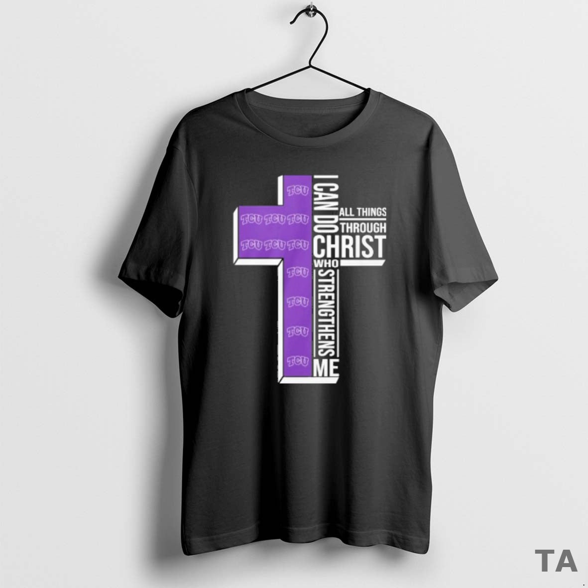 Top Tcu Basketball Logo I Can Do All Things Through Christ Who Strengthens Me T-Shirts, Hoodie, Sweatshirt | HypeCrazeTee.com