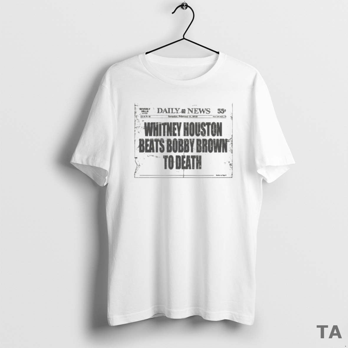 Top Whitney Houston Beats Bobby Brown To Death Daily News T Shirt Sweater Hoodie, Sweatshirt | HypeCrazeTee.com