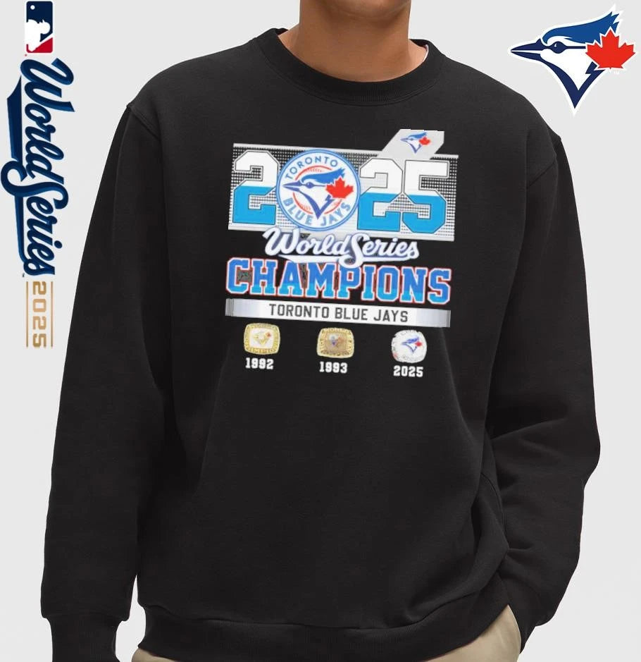 Toronto Blue Jays 2025 World Series Champions 1992 1993 2025 T-Shirt