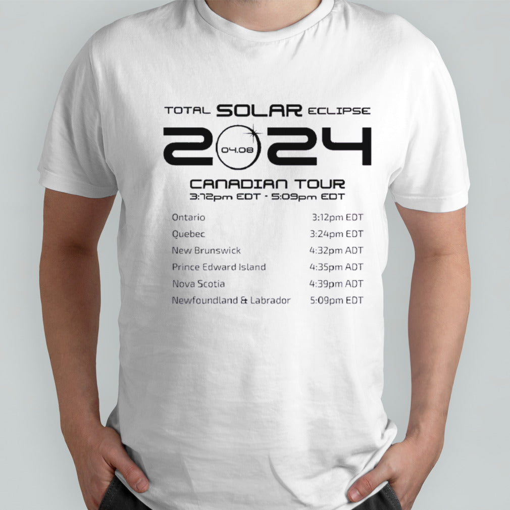 Total Solar Eclipse 2024 Canadian Tour Crewneck Times shirt