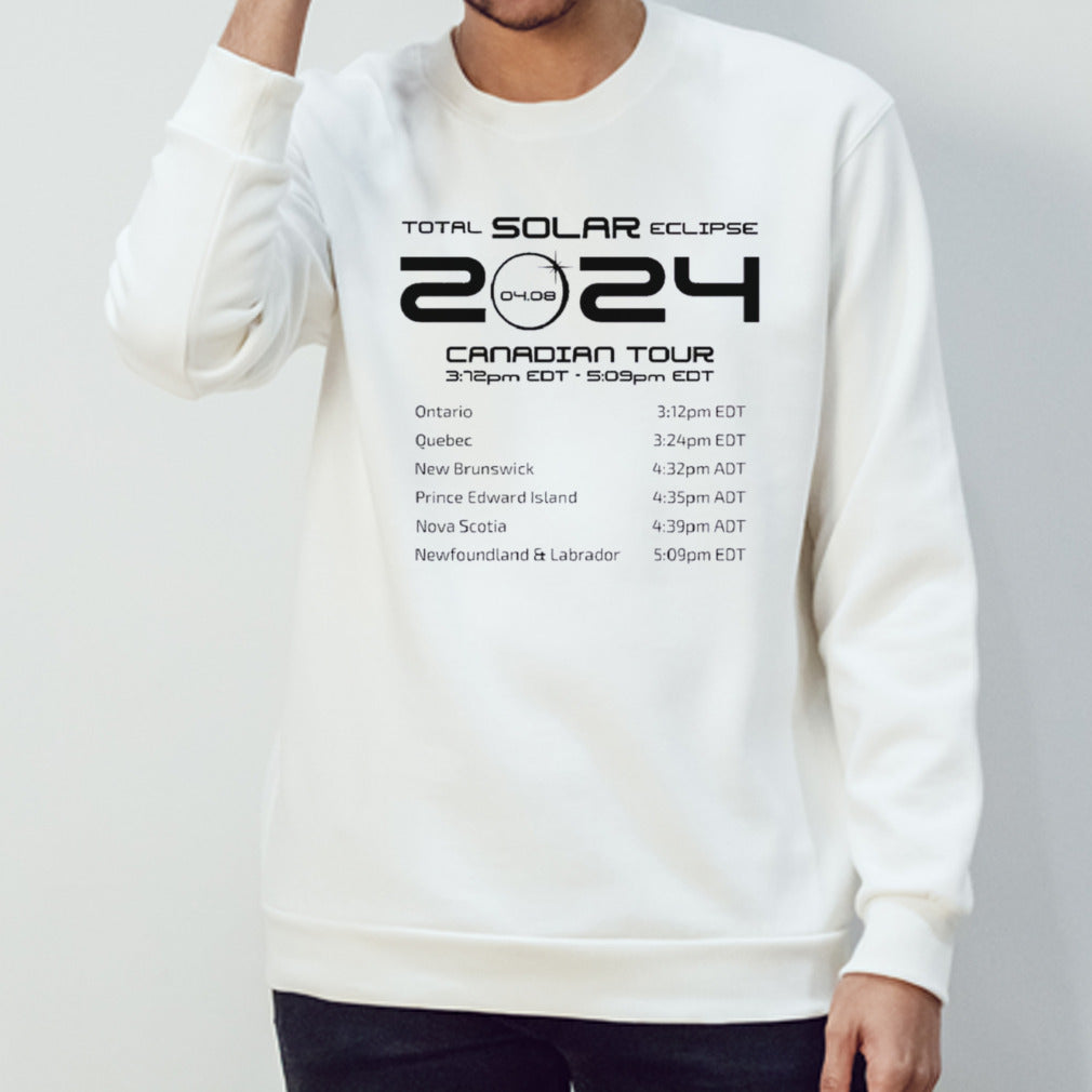 Total Solar Eclipse 2024 Canadian Tour Crewneck Times shirt