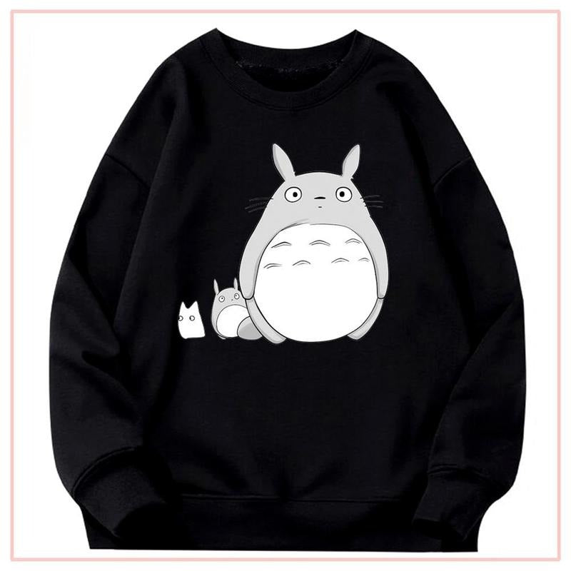 Totoro Ghibli Studio Sweatshirt, Funny Cartoon Anime Sweatshirt, My Neighbor Totoro Anime Shirt Hoodie | HypeCrazeTee.com