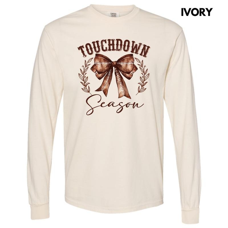 Touchdown Season Long Sleeve Comfort Colors T-Shirt 'NLB' Hoodie, Sweatshirt | HypeCrazeTee.com