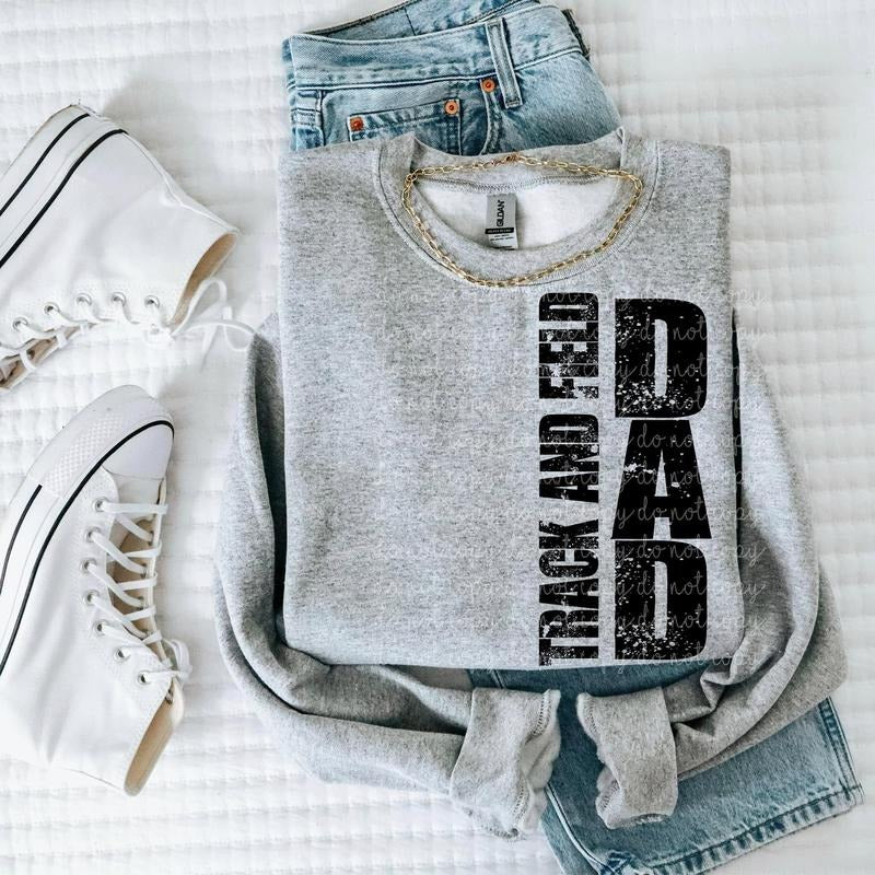 Track and Field Dad DTF Transfers - THIS IS NOT A SHIRT Hoodie, Sweatshirt | HypeCrazeTee.com