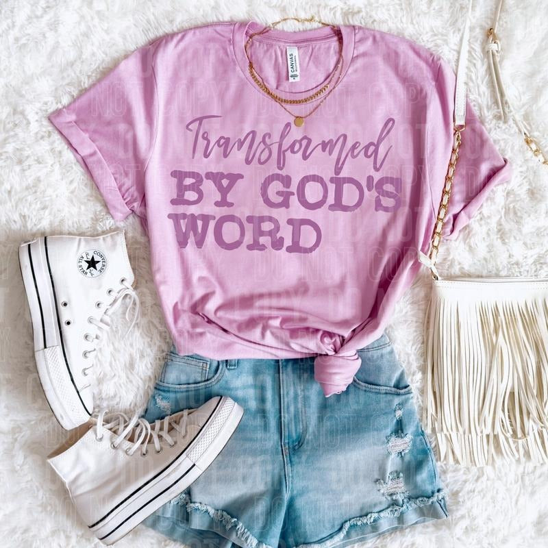 Transformed by God's Word DTF Transfers - THIS IS NOT A SHIRT Hoodie, Sweatshirt | HypeCrazeTee.com