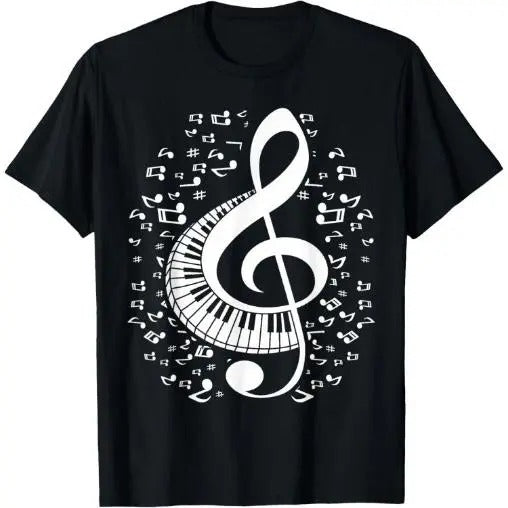 Treble Clef Keyboard Classical Music Notes Pianist Piano Made USA T-Shirts, Hoodie, Sweatshirt