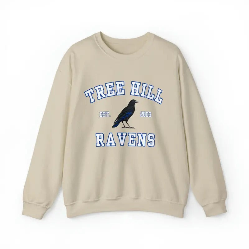 Tree Hill Ravens Graphic Sweatshirt, Tree Hill Sweatshirt, Tree Hill North Carolina Gifts T-Shirts, Hoodie | HypeCrazeTee.com