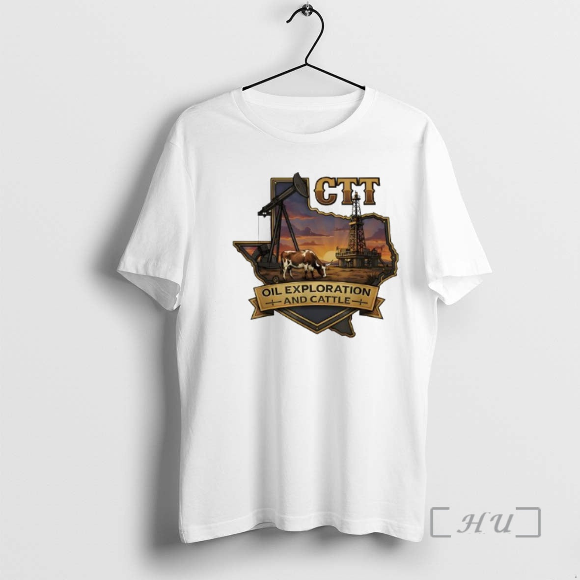 Trending Ctt Oil Exploration Cattle Company Texas Retro T-Shirts, Hoodie, Sweatshirt | HypeCrazeTee.com