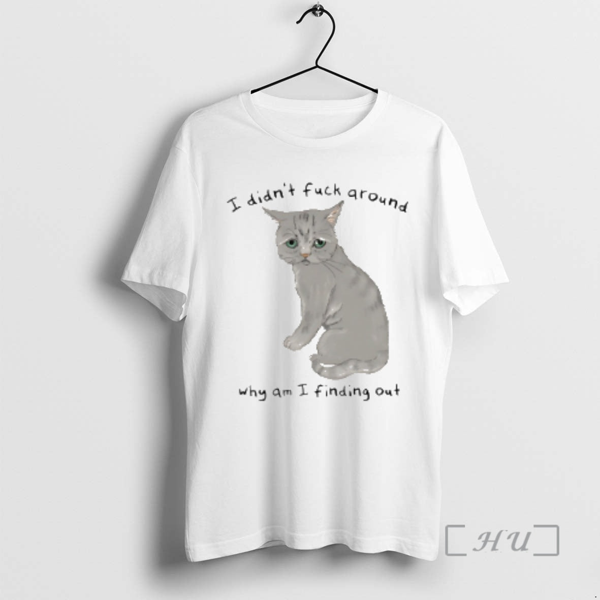 Trending Cat I Didnt Fuck Around Why Am I Finding Out Premium T Shirts Sweater Hoodie, Sweatshirt | HypeCrazeTee.com