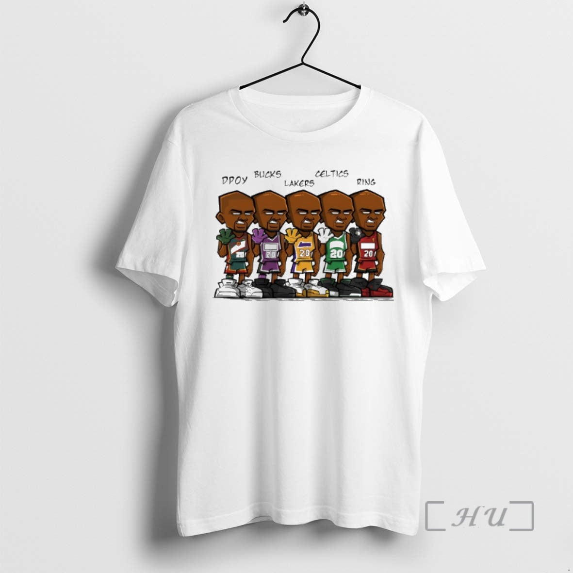 Trending Dpoy Bucks Lakers Celtics Ring Nba Player Cartoon T-Shirts, Hoodie, Sweatshirt | HypeCrazeTee.com