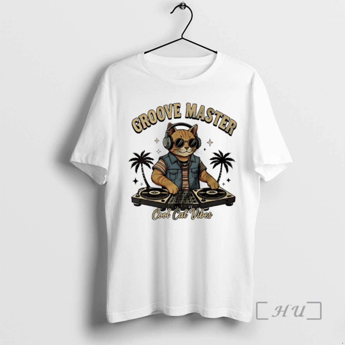 Trending Groove Master Cool Cat Dj Vibes T-Shirts, Hoodie, Sweatshirt | HypeCrazeTee.com