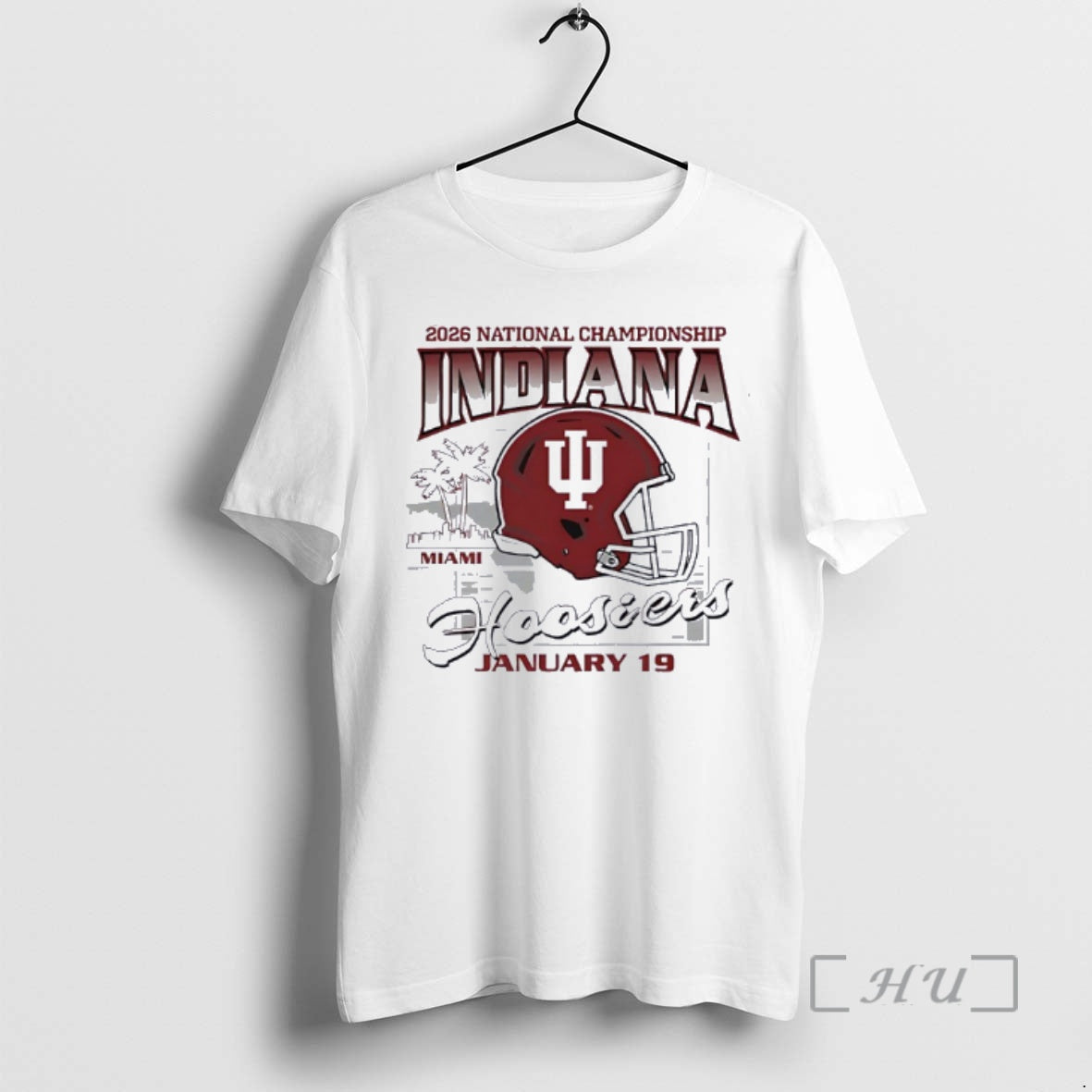 Trending Indiana Hoosiers Helmet Center National Championship 2026 Cfp Miami City Skyline Premium T Shirts Hoodie, Sweatshirt