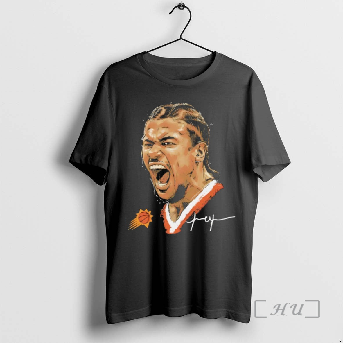 Trending Jalen Green Phoenix Suns Scream Portrait Signature T-Shirts, Hoodie, Sweatshirt | HypeCrazeTee.com