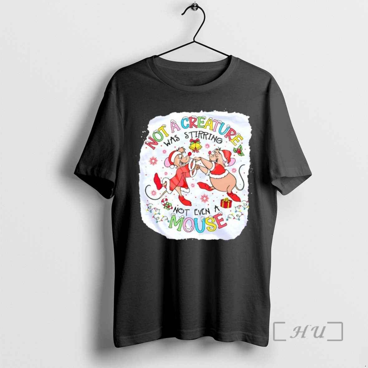 Trending Jaq And Gus Not A Creature Was Stirring Not Even A Mouse Premium T-Shirts, Hoodie, Sweatshirt | HypeCrazeTee.com