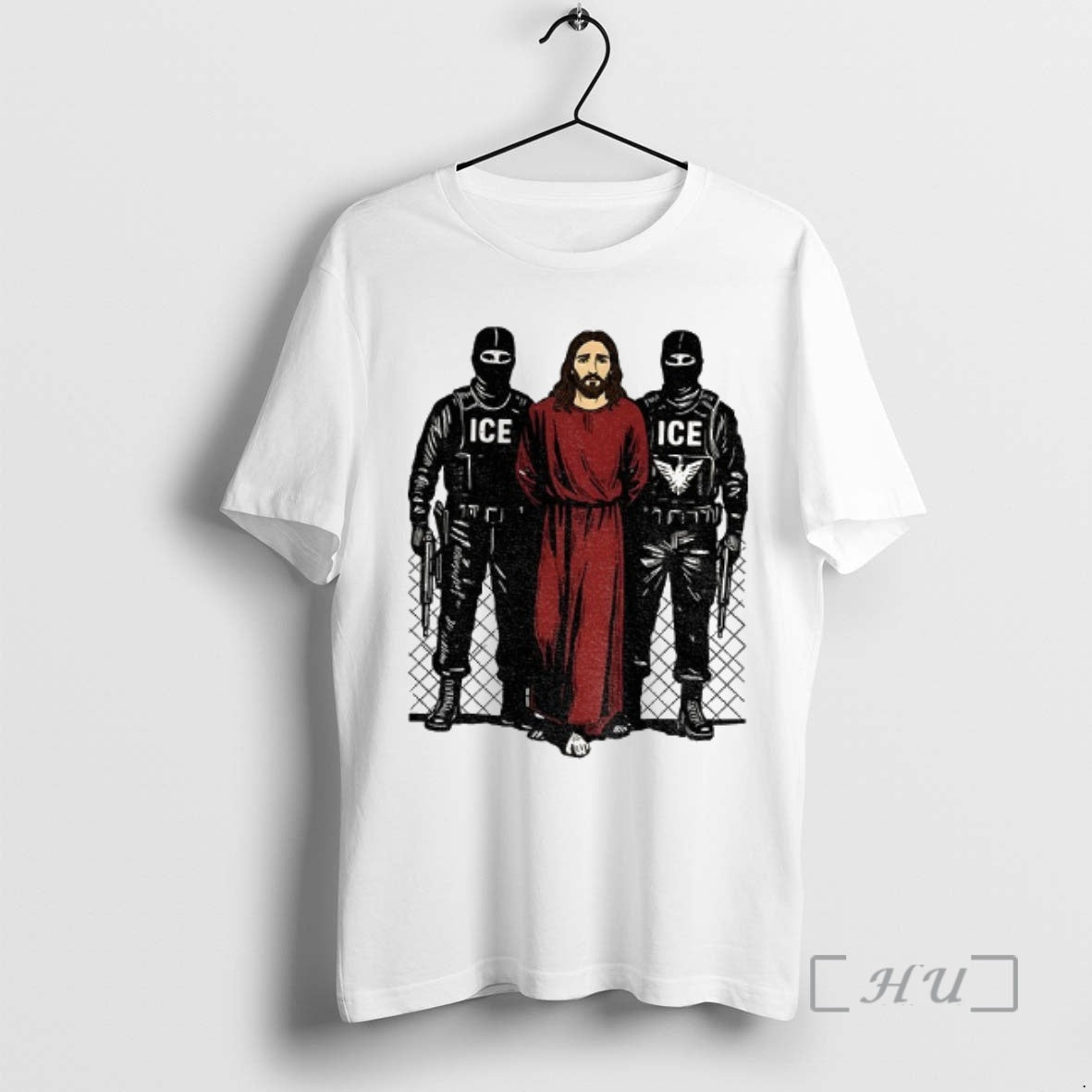 Trending Jesus Arrested By Ice Anti Ice Political Christian Protest T-Shirts, Hoodie, Sweatshirt | HypeCrazeTee.com