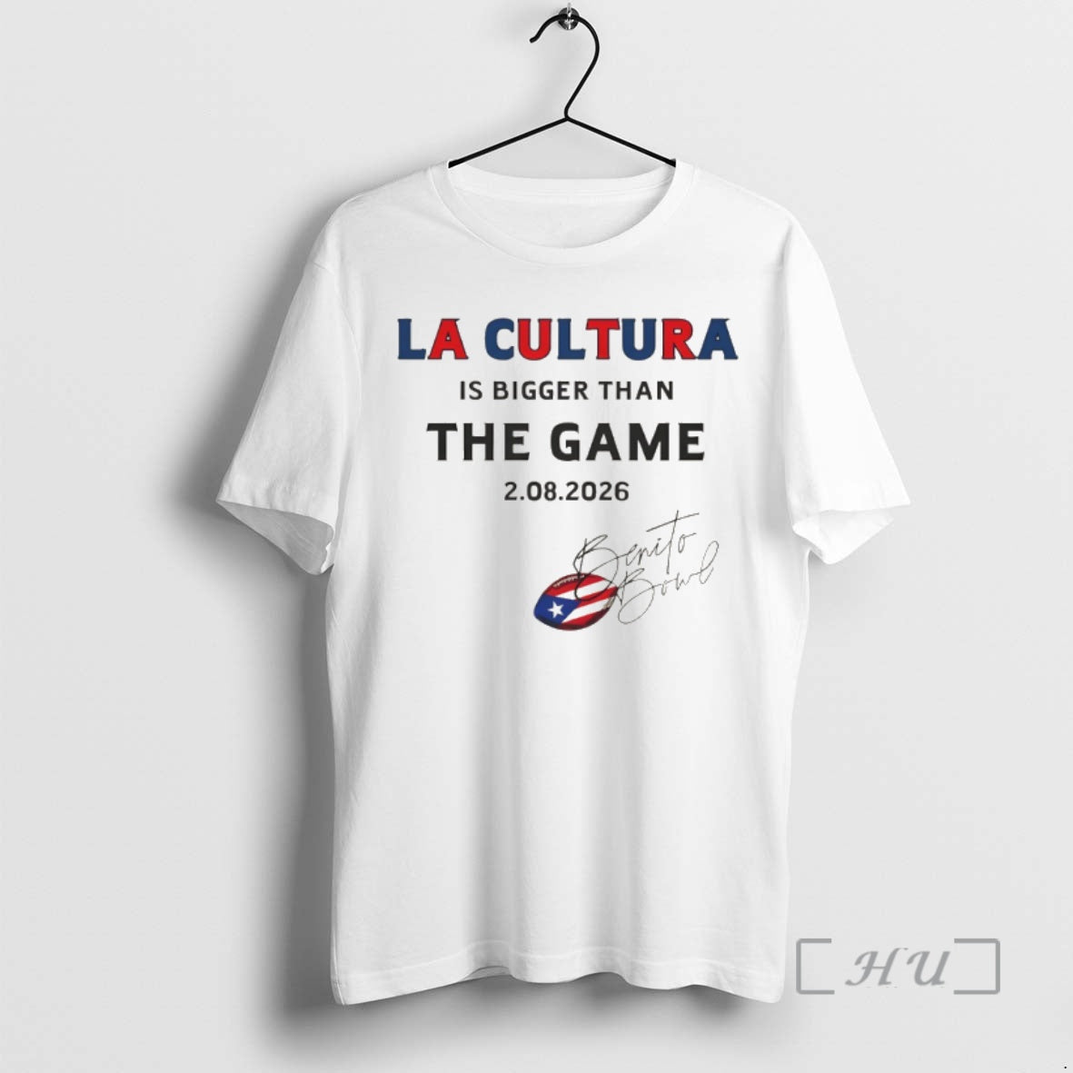 Trending La Cultura Is Bigger Than The Game 2 08 2026 Bad Bunny Benito Bowl T-Shirts, Hoodie, Sweatshirt | HypeCrazeTee.com
