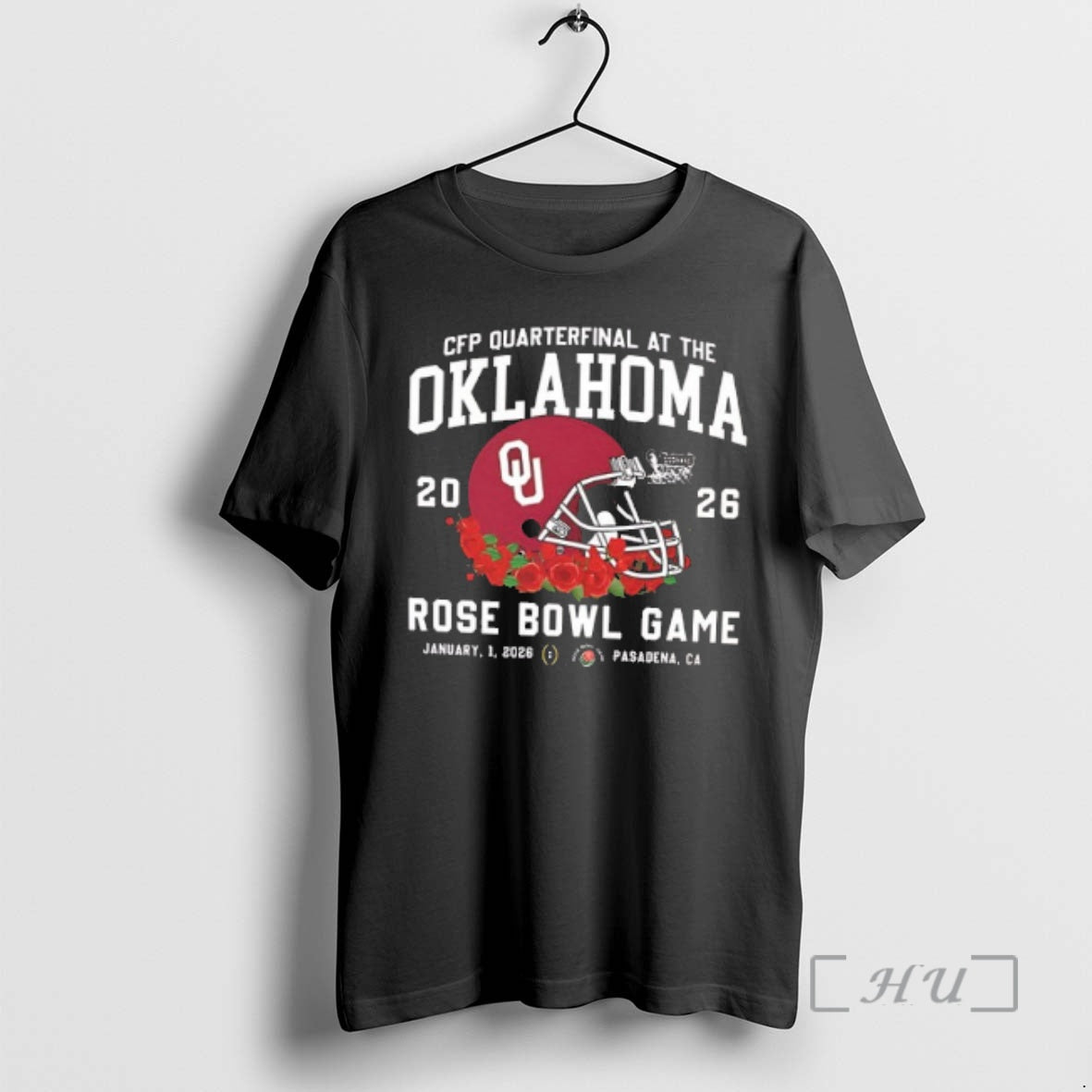 Trending Oklahoma Sooners Cfp Quarterfinal At The 2026 Rose Bowl Game Helmet 2 Sided Premium T-Shirts, Hoodie, Sweatshirt