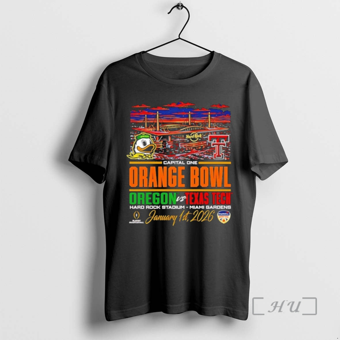 Trending Oregon Ducks Vs Texas Tech 2026 Orange Bowl Stadium T-Shirts, Hoodie, Sweatshirt | HypeCrazeTee.com
