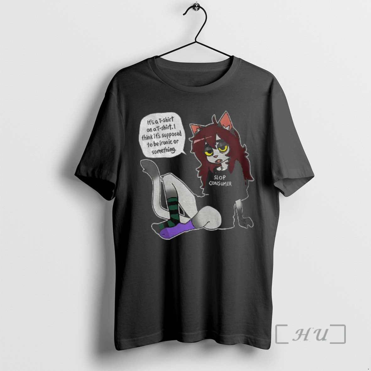 Trending Slop Consumer Its A On A I Think Its Supposed To Be Ironic Or T-Shirts, Hoodie, Sweatshirt | HypeCrazeTee.com