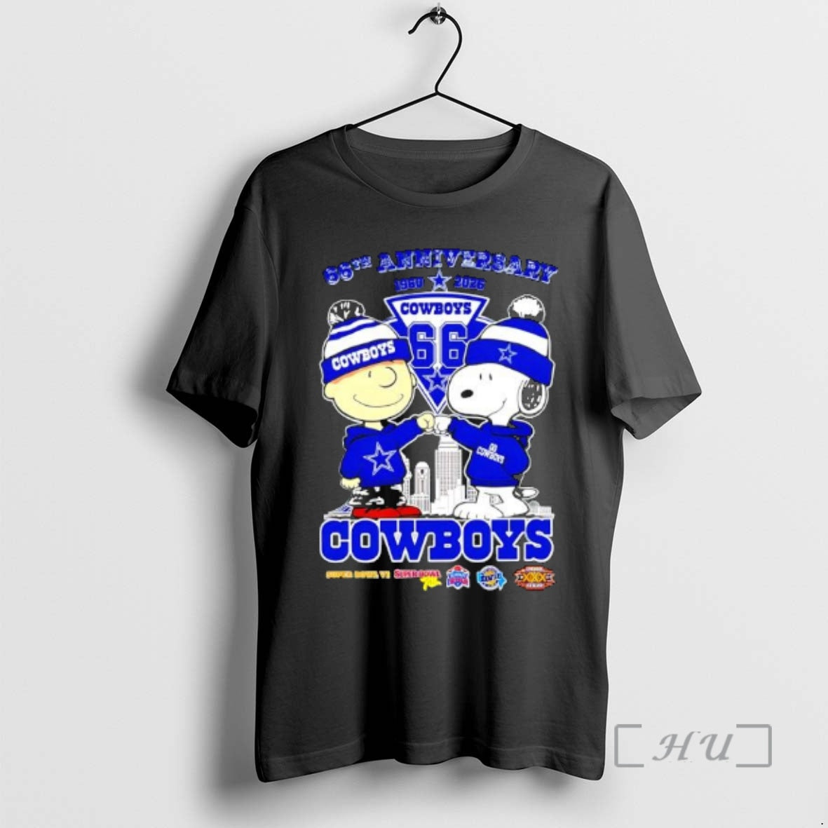 Trending Snoopy And Charlie Brown Dallas Cowboys 66th Anniversary Super Bowl Premium T Shirts Sweater Hoodie, Sweatshirt