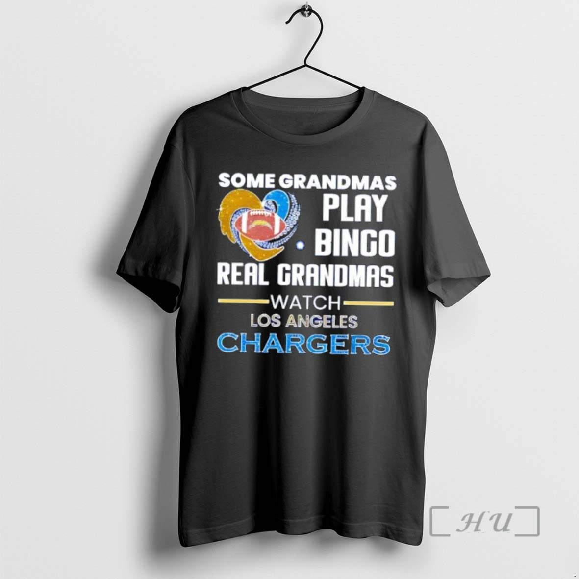 Trending Some Grandmas Play Bingo Real Grandmas Watch Los Angeles Chargers 2026 Premium T Shirts Hoodie, Sweatshirt