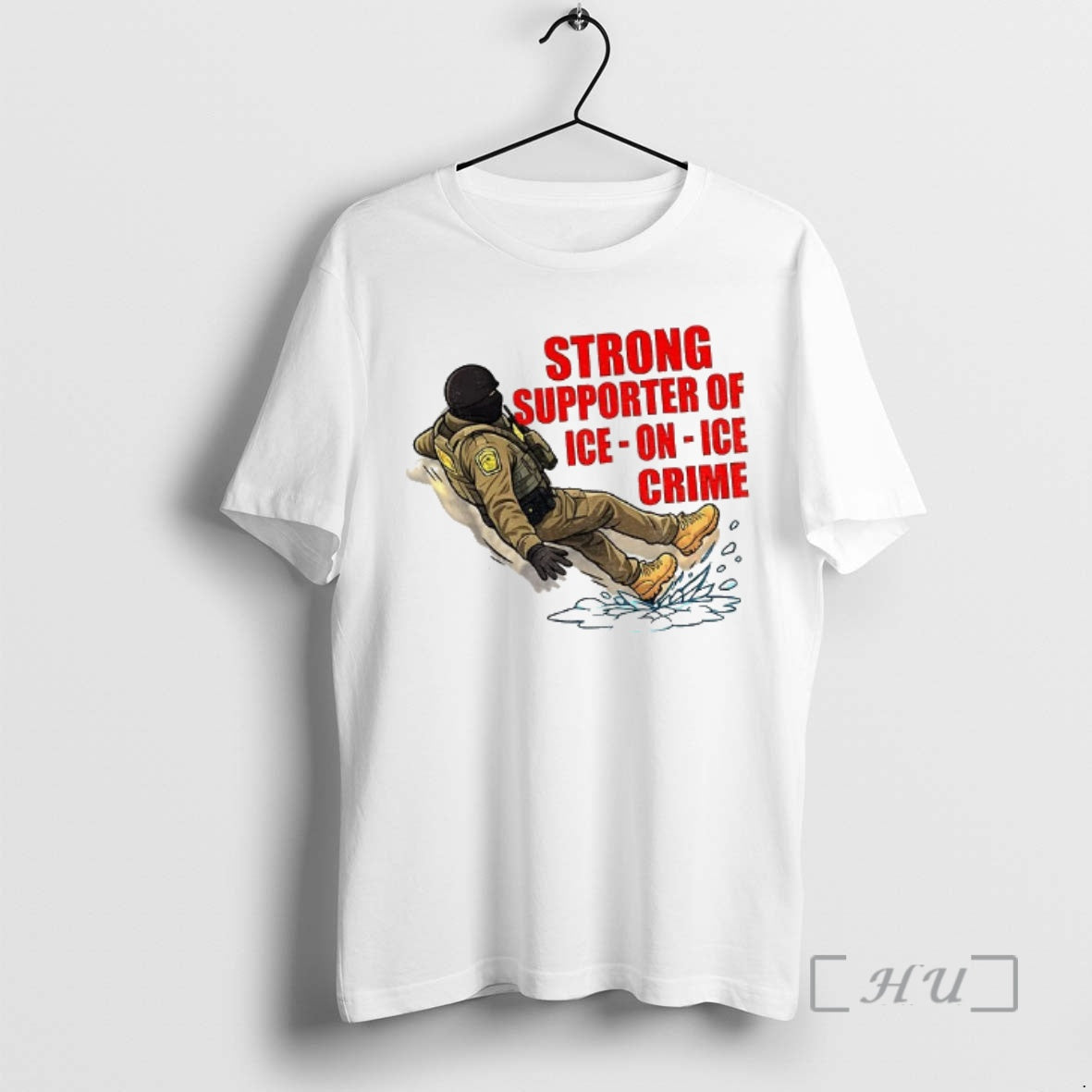 Trending Strong Supporter Of Ice On Ice Crime Anti Ice Snow Slip Premium T Shirts Hoodie, Sweatshirt | HypeCrazeTee.com