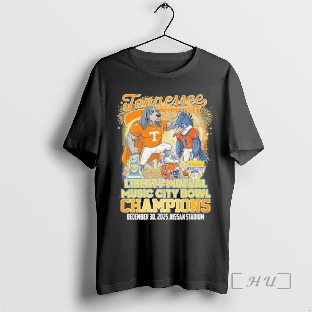Trending Tennessee Mascot Liberty Mutual Music City Bowl Champions T-Shirts, Hoodie, Sweatshirt | HypeCrazeTee.com
