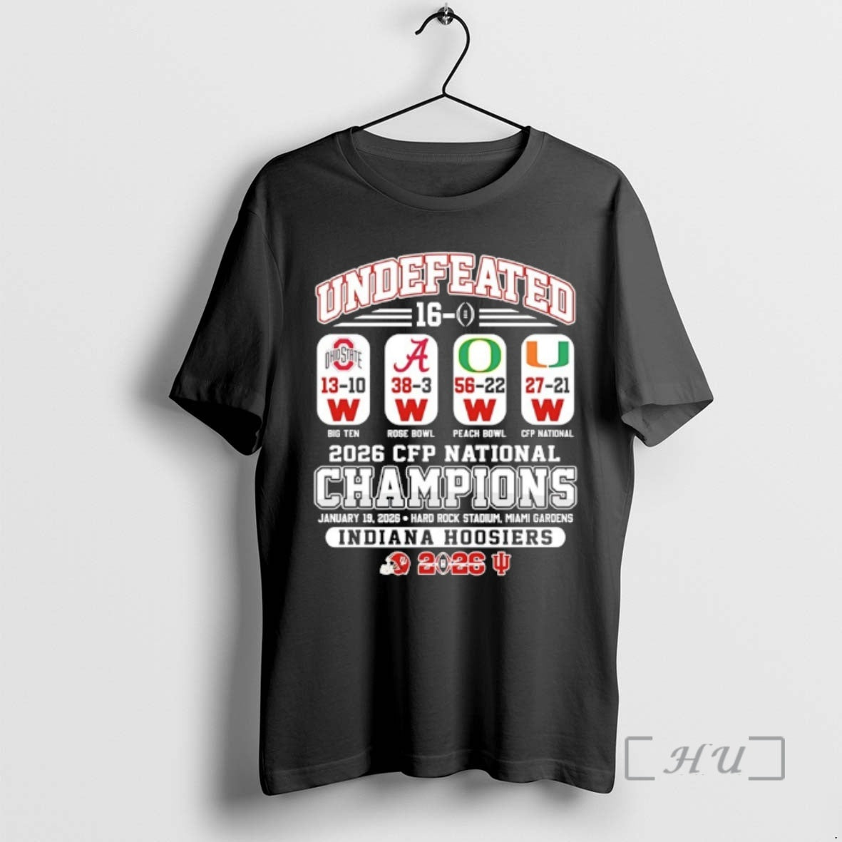 Trending Undefeated 16 0 Cfp National Champions Indiana Hoosiers 2026 T-Shirts, Hoodie, Sweatshirt | HypeCrazeTee.com