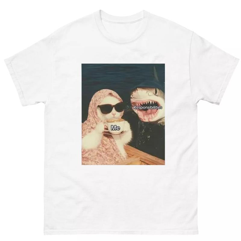 Trendy Cat Meme T-Shirt Featuring Funny and Relatable Retro Cat Design Hoodie, Sweatshirt | HypeCrazeTee.com