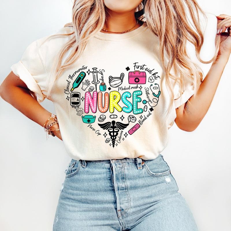 Trendy Nurse Life T-Shirt, Nurse Stuff Shirt, Cool Nurse Gift, Heart T-Shirt Hoodie, Sweatshirt | HypeCrazeTee.com