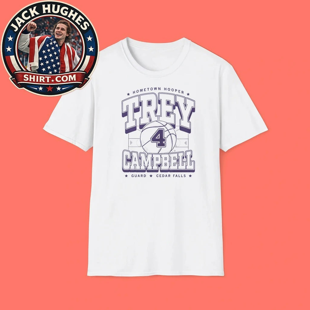Trey Campbell Max Collegiate Hometown Hooper Guard Cedar Falls Shirt