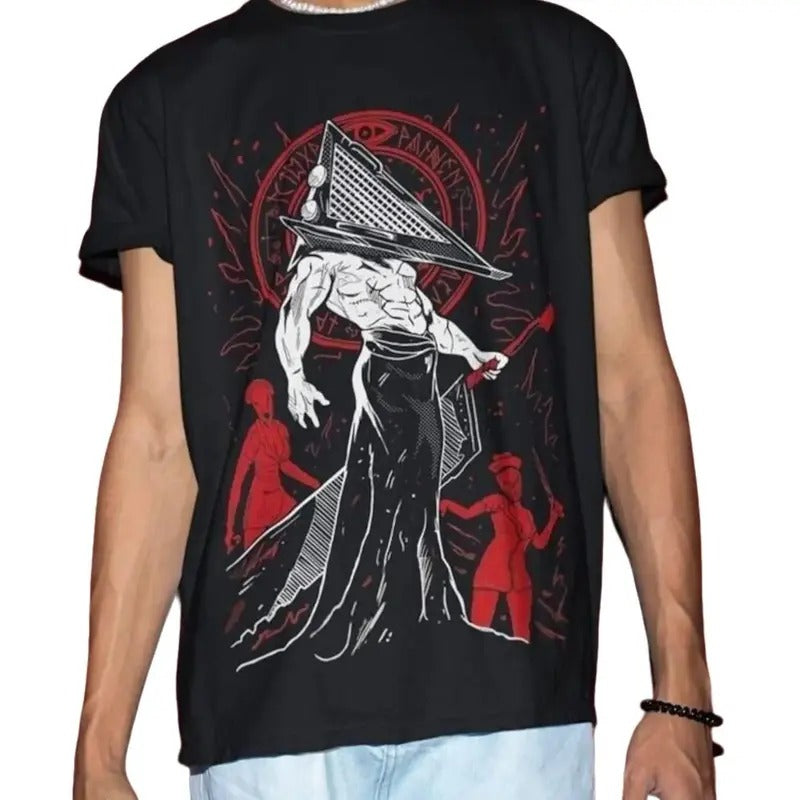 Triangle Head Silence Hill V2 Premium Unisex T-shirt, Fashion Cotton, Full Colors, Full Sizes, For Men, For Women Hoodie,...
