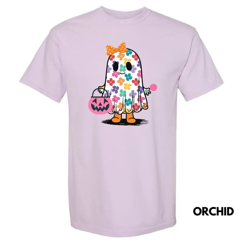 Trick Or Treat Ghost Comfort Colors T-Shirt 'NLB' Hoodie, Sweatshirt | HypeCrazeTee.com