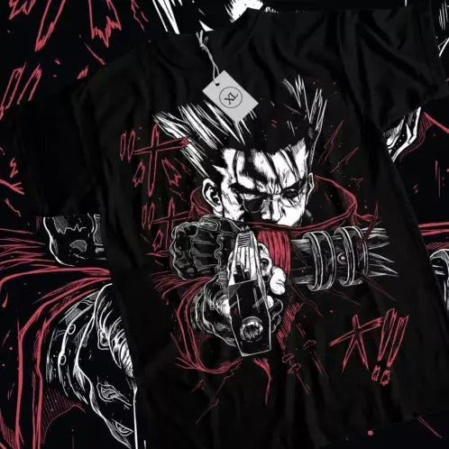 Trigun T-shirt Vash The Stampede Moon Funny COMEDY Anime Manga Gift Black Shirt Hoodie, Sweatshirt | HypeCrazeTee.com
