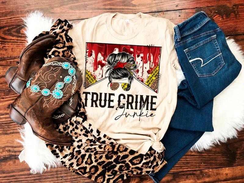 True Crime Junkie Sweatshirt and Tshirt Top Hoodie | HypeCrazeTee.com