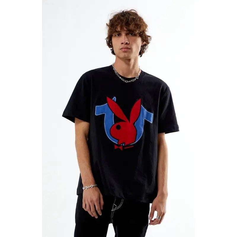 True Religion Men's x Playboy Applique Logo T-Shirt - Multicolor Hoodie, Sweatshirt | HypeCrazeTee.com