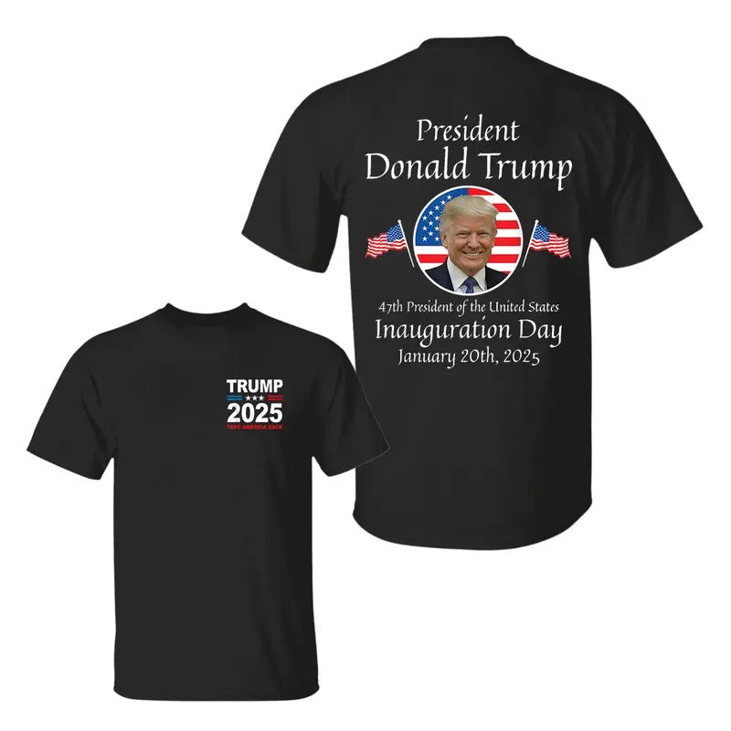 Trum 2025 Shirt, 47th President United States Shirt, Trum 45-47, Inauguration Day Shirt, Supporters Graphic Printed...