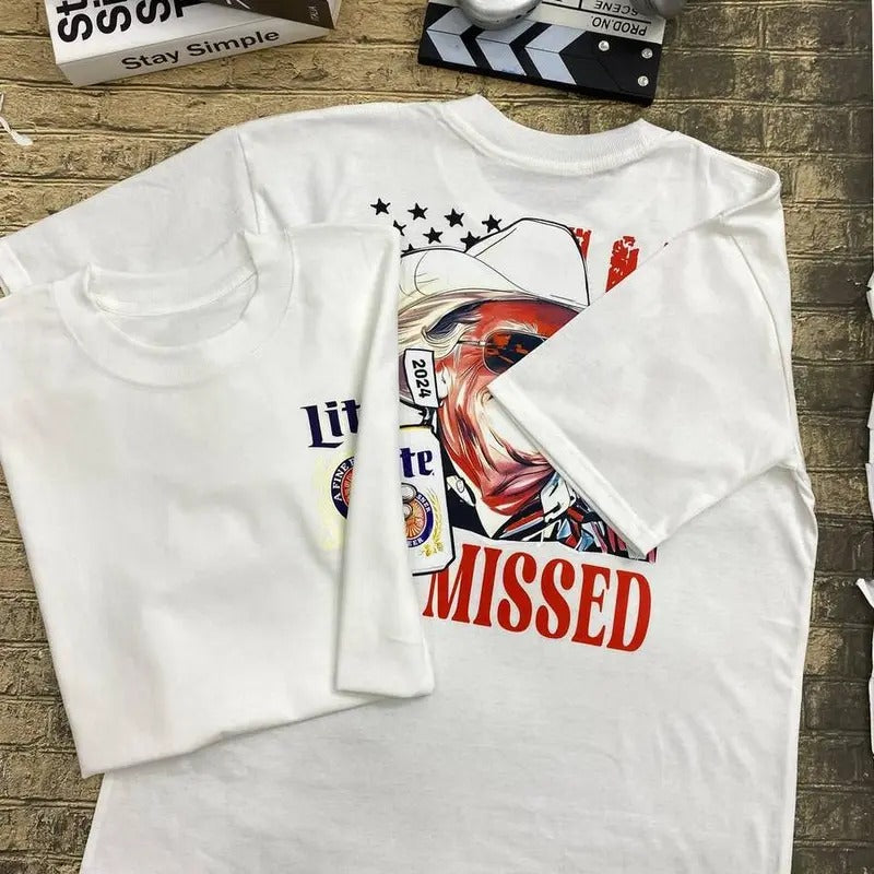 Trum Lite You Missed T-Shirt , Trum 2024, Funny Trendy Classic, Graphic Tees For Women And Men, Gifts For All Hoodie,...