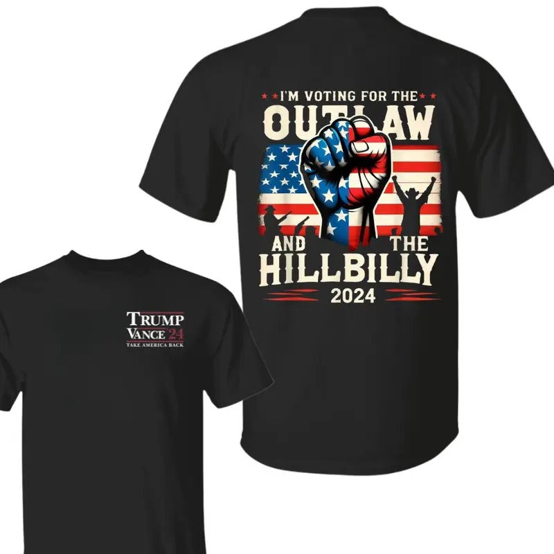 Trummp Vance 2024 Outlaw Hillbilly 2024 TShirt, Vance 24 Shirt, Trum Supporter Tee, Trump 2024 Shirt, Election 2024 Shirt...
