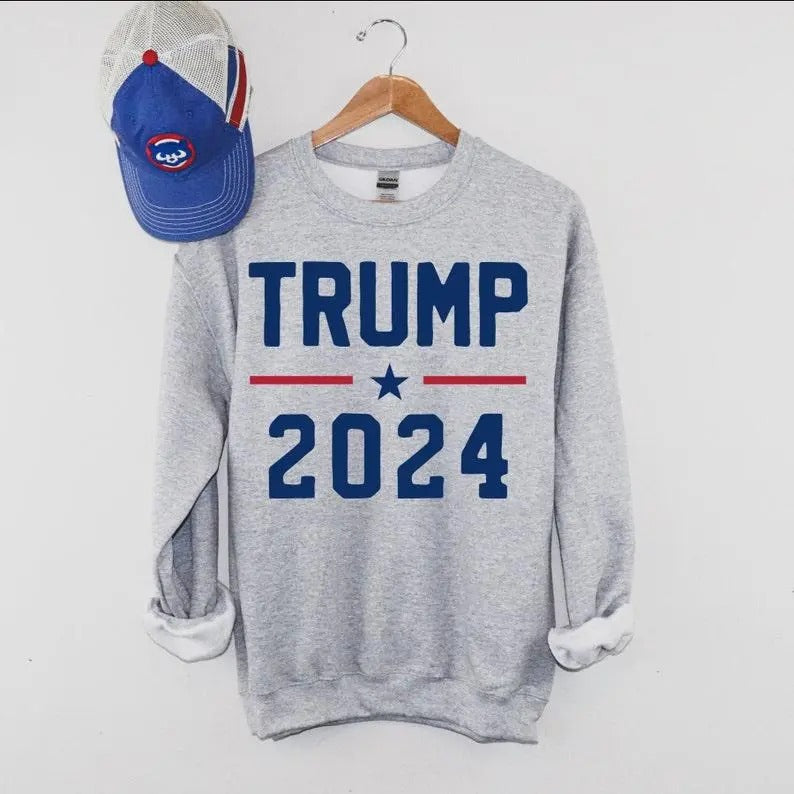 Trump 2024  Sweatshirt, Pro Trump Shirt, Pro AmericShirt, Republican Shirt - Unisex Sweatshirt Classic Cotton - Graphic...