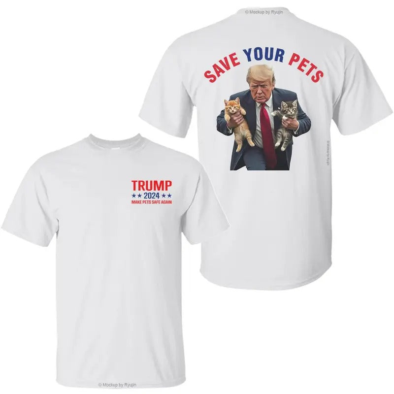 Trump 2024 Make Pets Safe Again T-shirt, Save Your Pets Shirt, Trump Debate 2024 Shirt, Run Spot Run Shirt, Trump Shirts...
