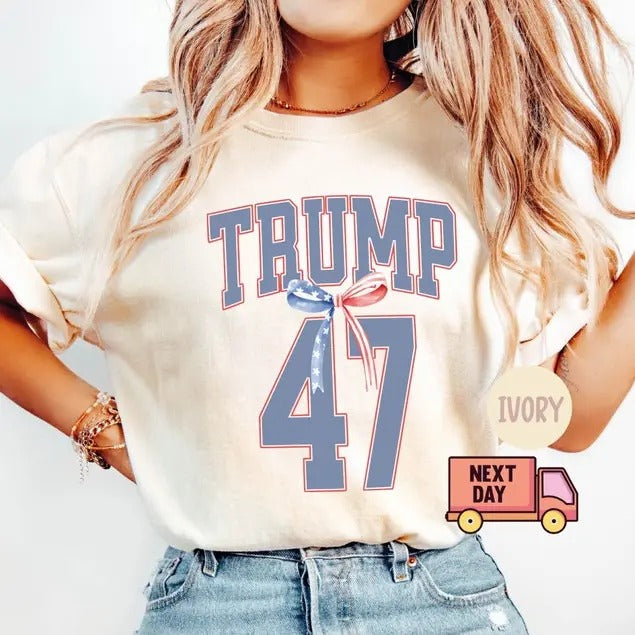 Trump Coquette T-Shirt,Trump Maga 47 T-Shirt Multiple Color Options,Cute Politic T-Shirts,Cute Trump T-Shirt,Trump Fight...